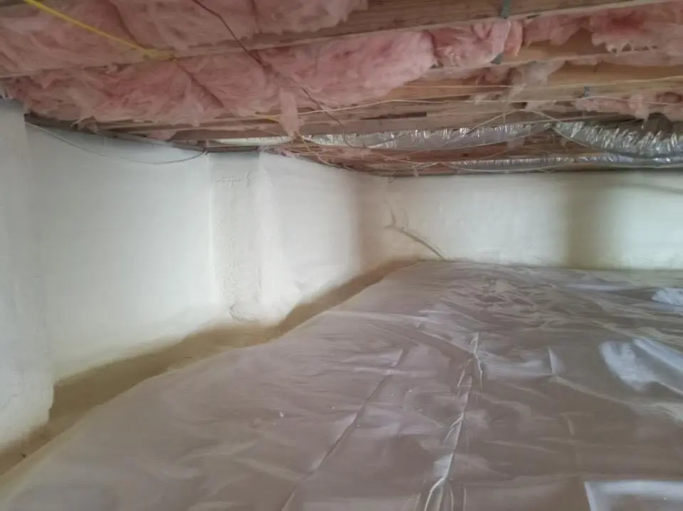 Crawl space encapsulation with closed-cell spray foam for Attic Insulation in Dexter